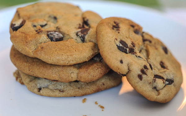 superfood chocolate chip cookies with coconut mct oil powder