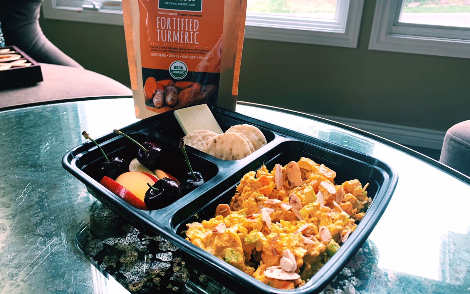 turmeric chicken salad meal prep recipe