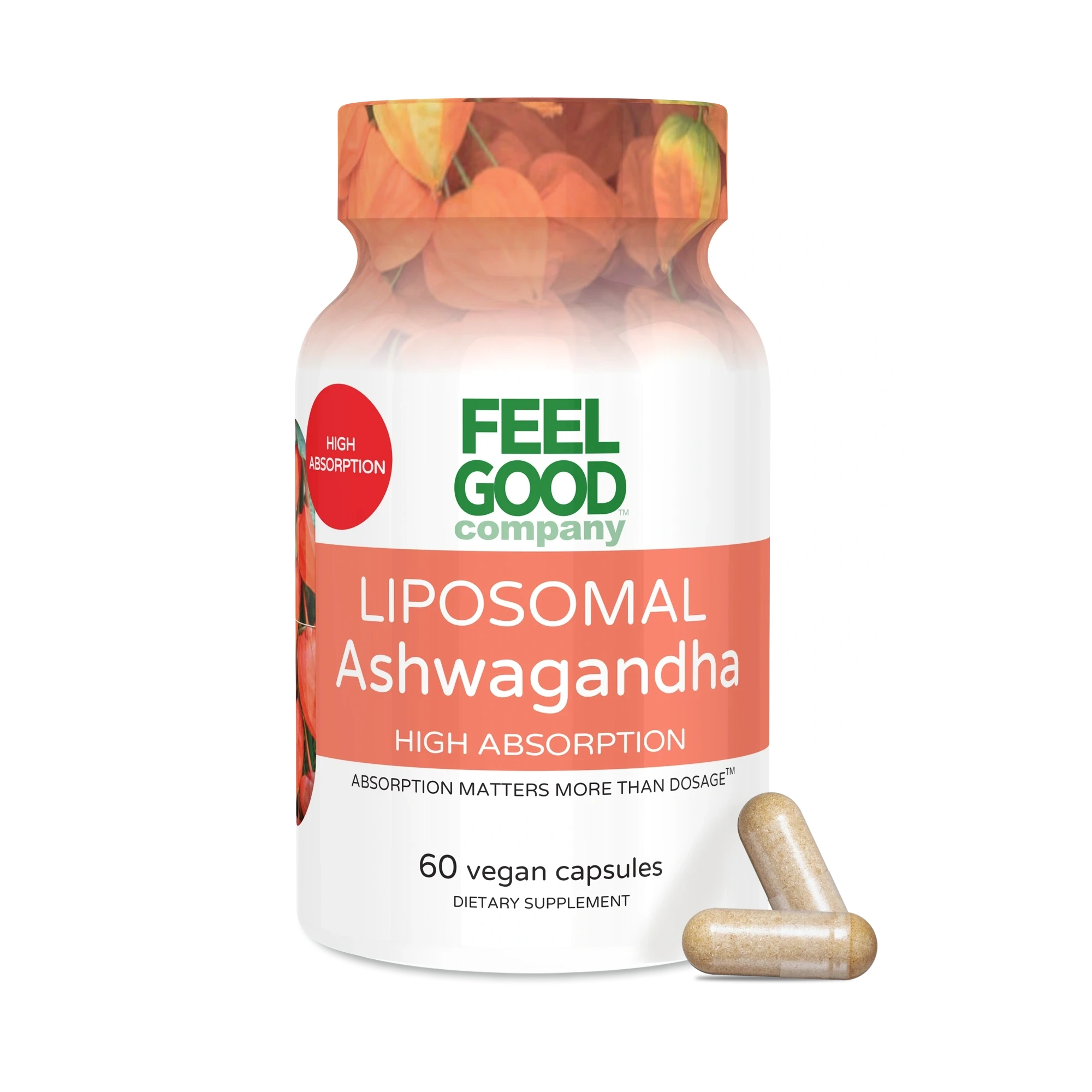 Liposomal Ashwagandha (60 Capsules) Capsule FeelGood Company™