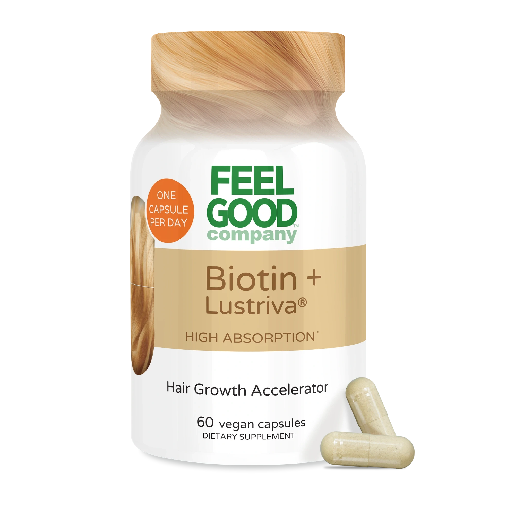 Biotin + Lustriva® High Absorption (60 Vegan Capsules) FeelGood Superfoods®