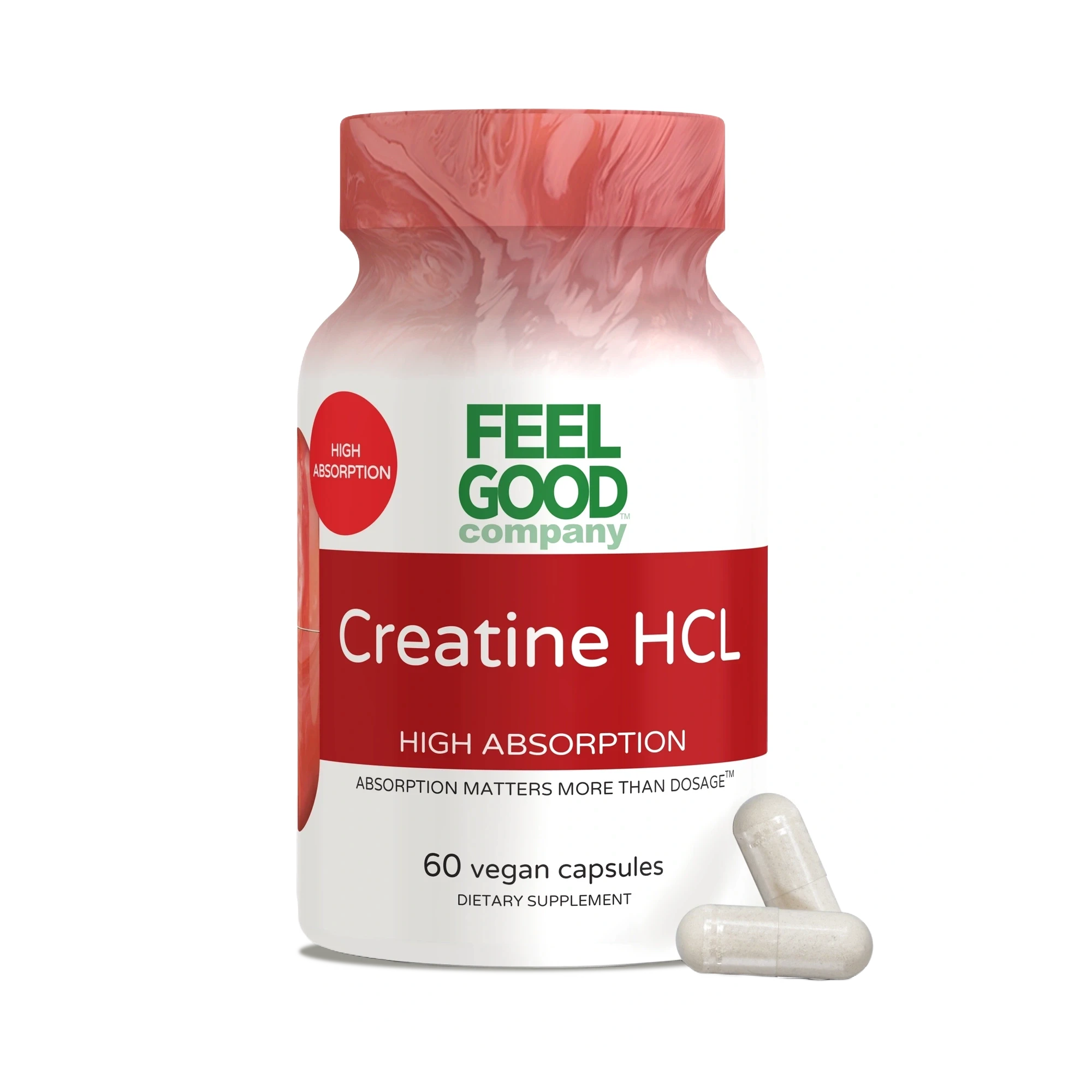 Creatine HCL – 60 Vegan Capsules Capsule FeelGood Company™