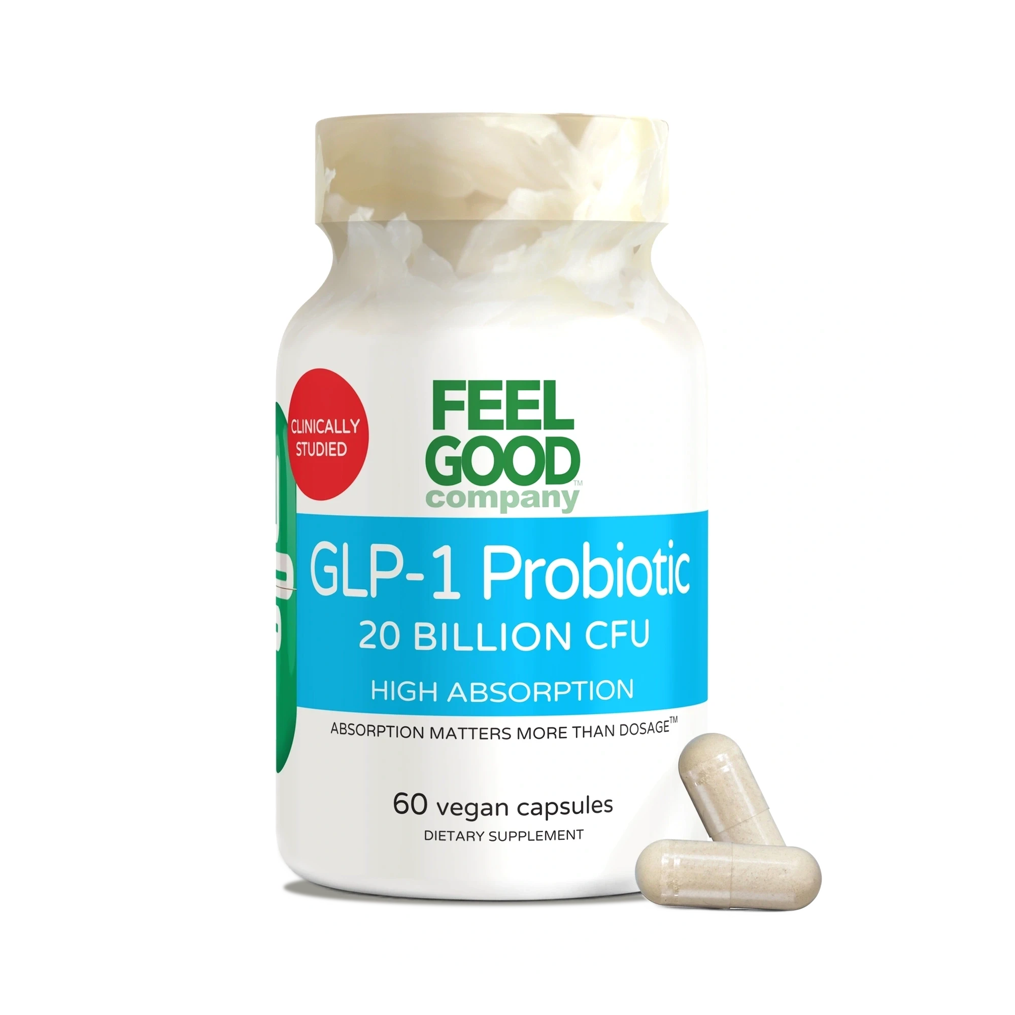 GLP-1 Probiotic – 60 Vegan Capsules Capsule FeelGood Company™