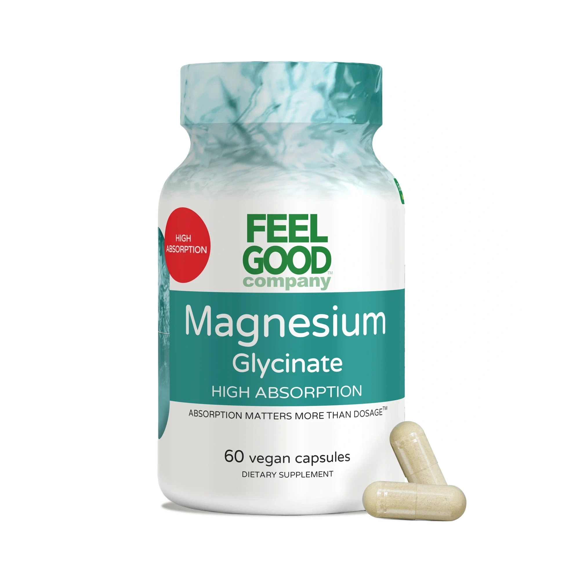 Magnesium Glycinate – 120 Vegan Capsules Capsule FEELGOOD Company™