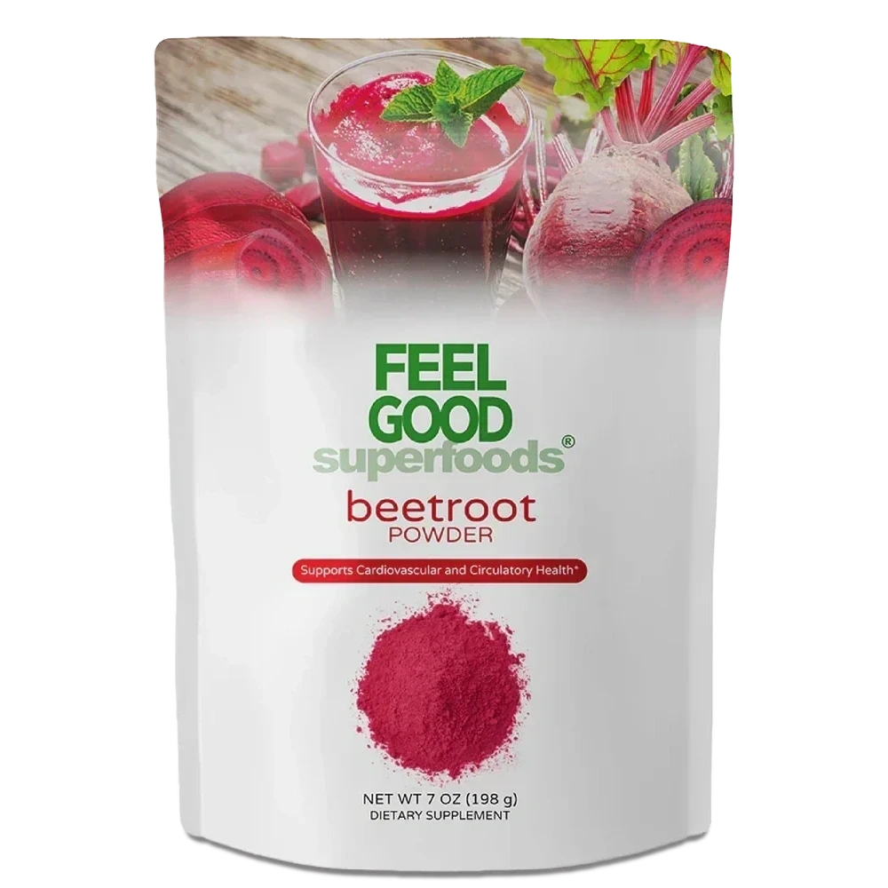 Beetroot Powder - Fortified (7 oz) Superfood Smoothie Boosters FeelGood Organic Superfoods