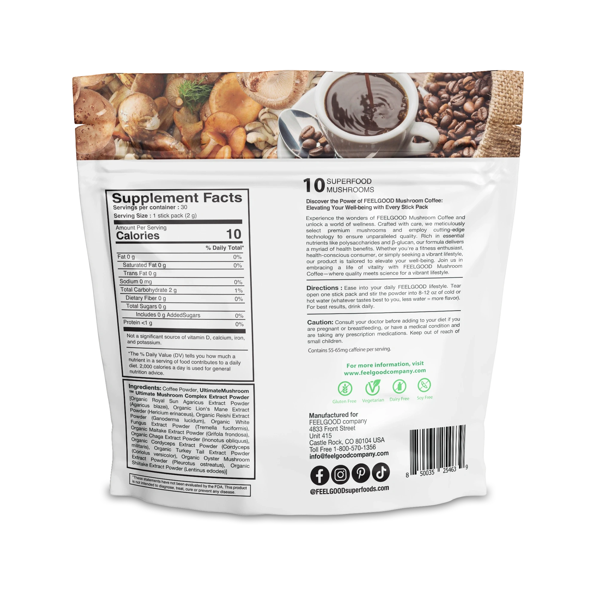 Mushroom Coffee FeelGood Superfoods®