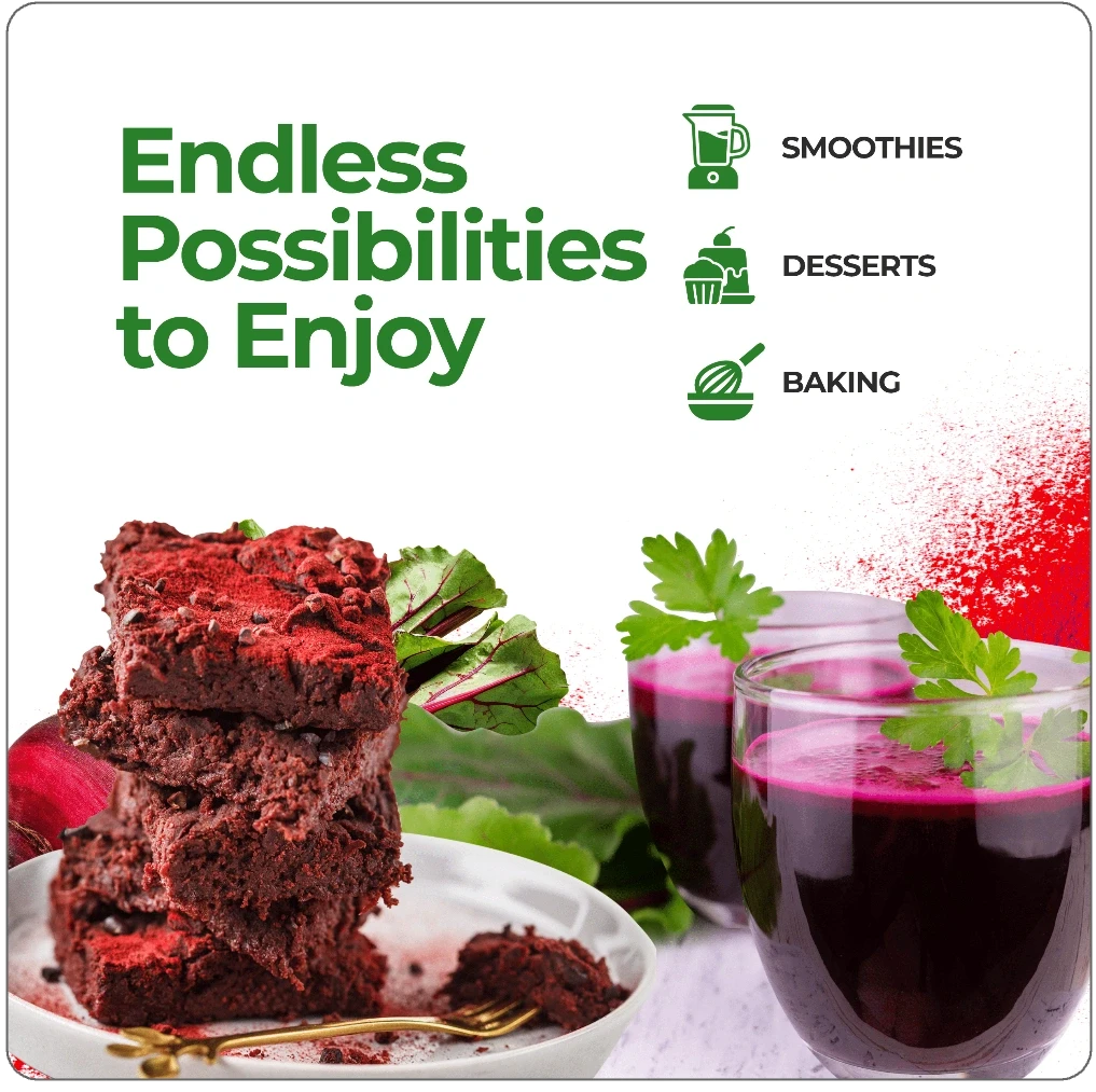 Beetroot Powder - Fortified (7 oz) Superfood Smoothie Boosters FeelGood Organic Superfoods