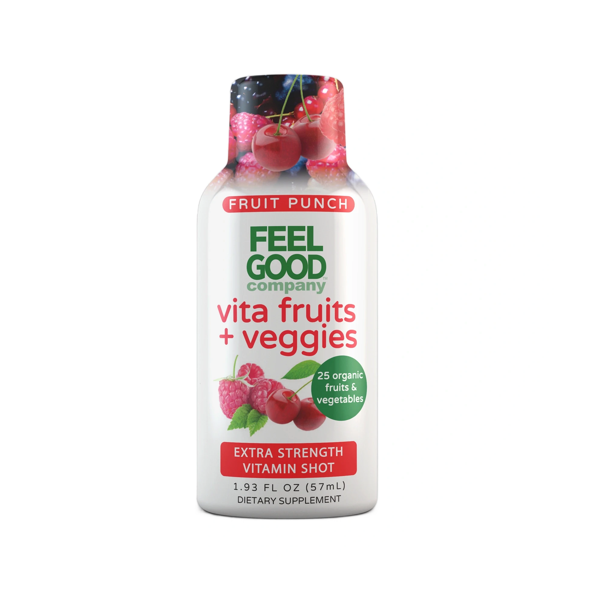 Vita Fruits + Veggies - Extra Strength Vitamin Shot - Fruit Punch Immune Support Shots FEELGOOD Company™