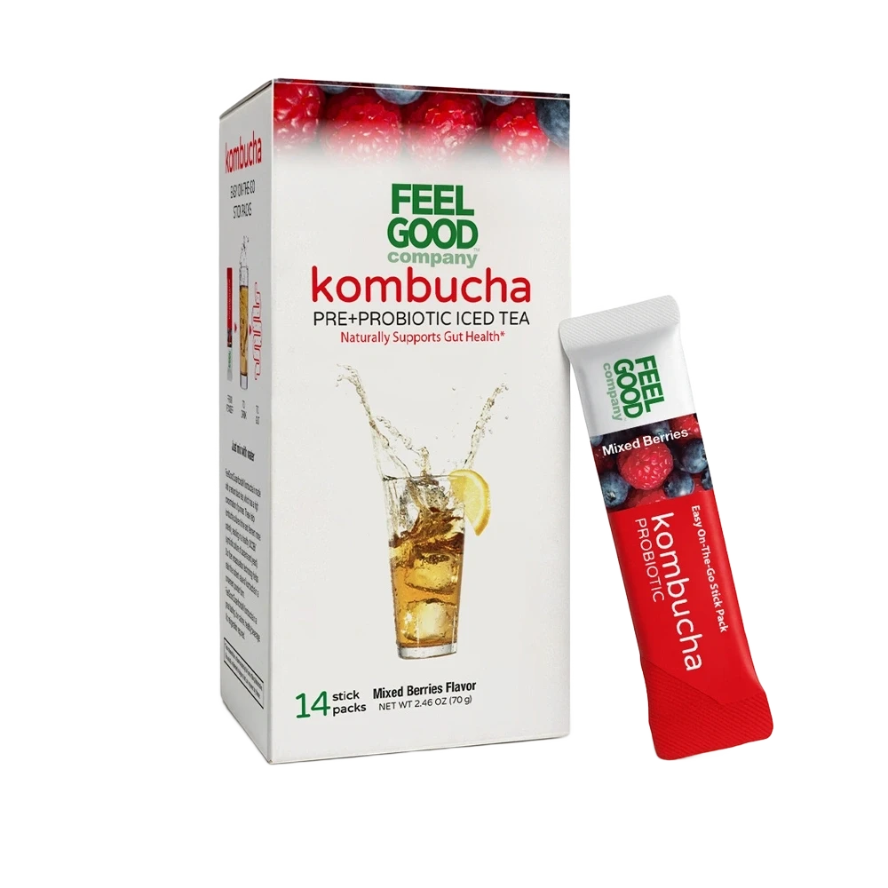 Kombucha Iced Tea (14 stick packs) Edible Flowers & Herbal Teas FeelGood Superfoods®