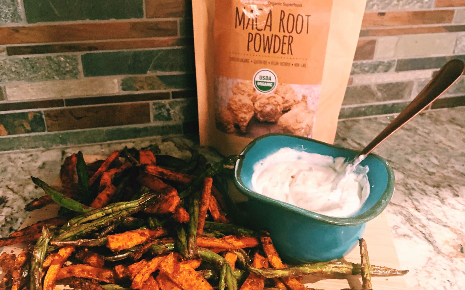 BBQ Maca Veggie Fries