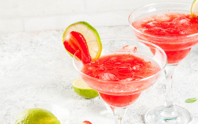 strawberry margarita muddled