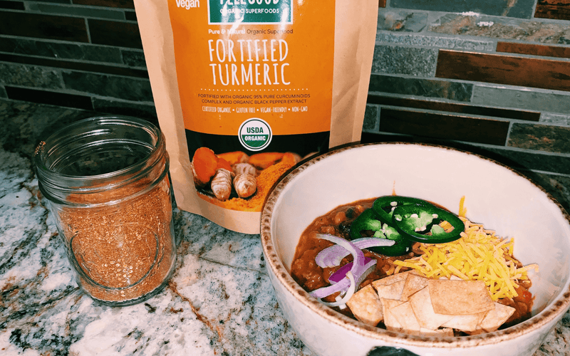 vegan superfood turmeric chili mix