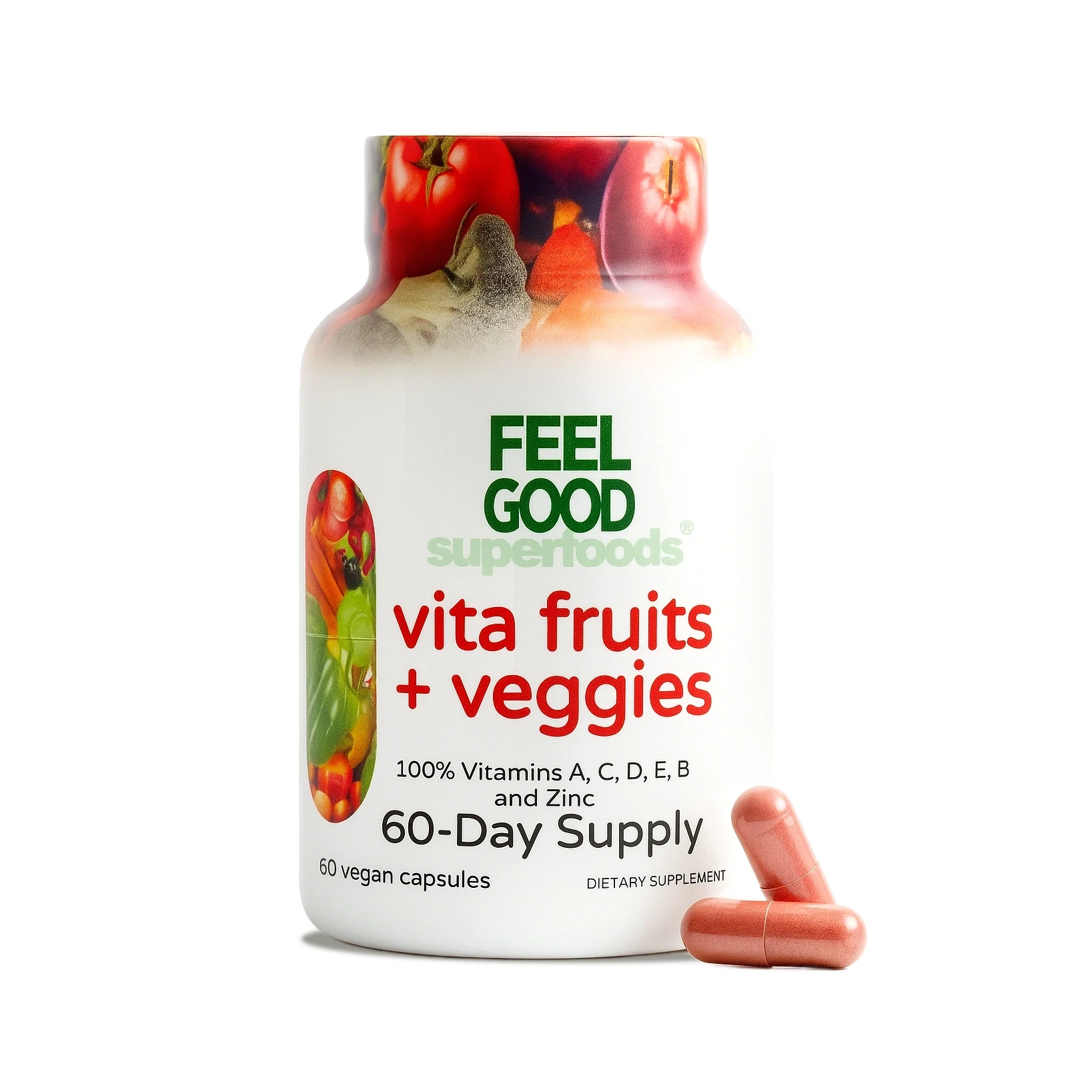 Vita Fruits + Veggies (60 Capsules) Capsule FeelGood Superfoods