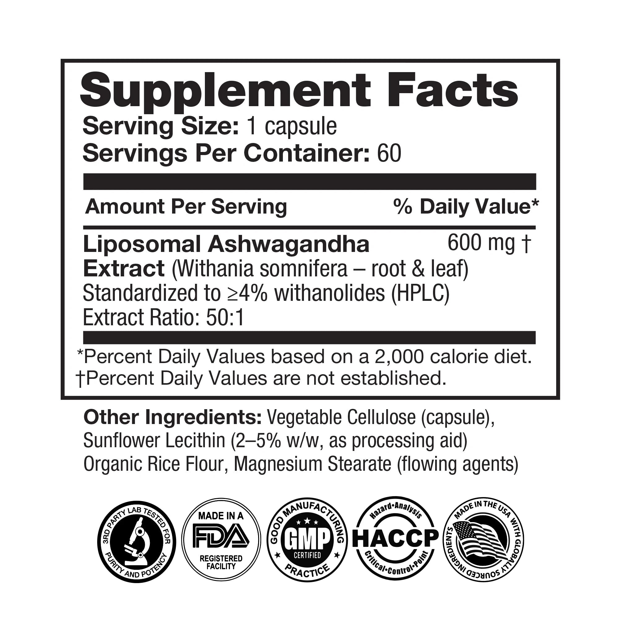 Ashwagandha Liposome (60 Capsules) FeelGood Company™