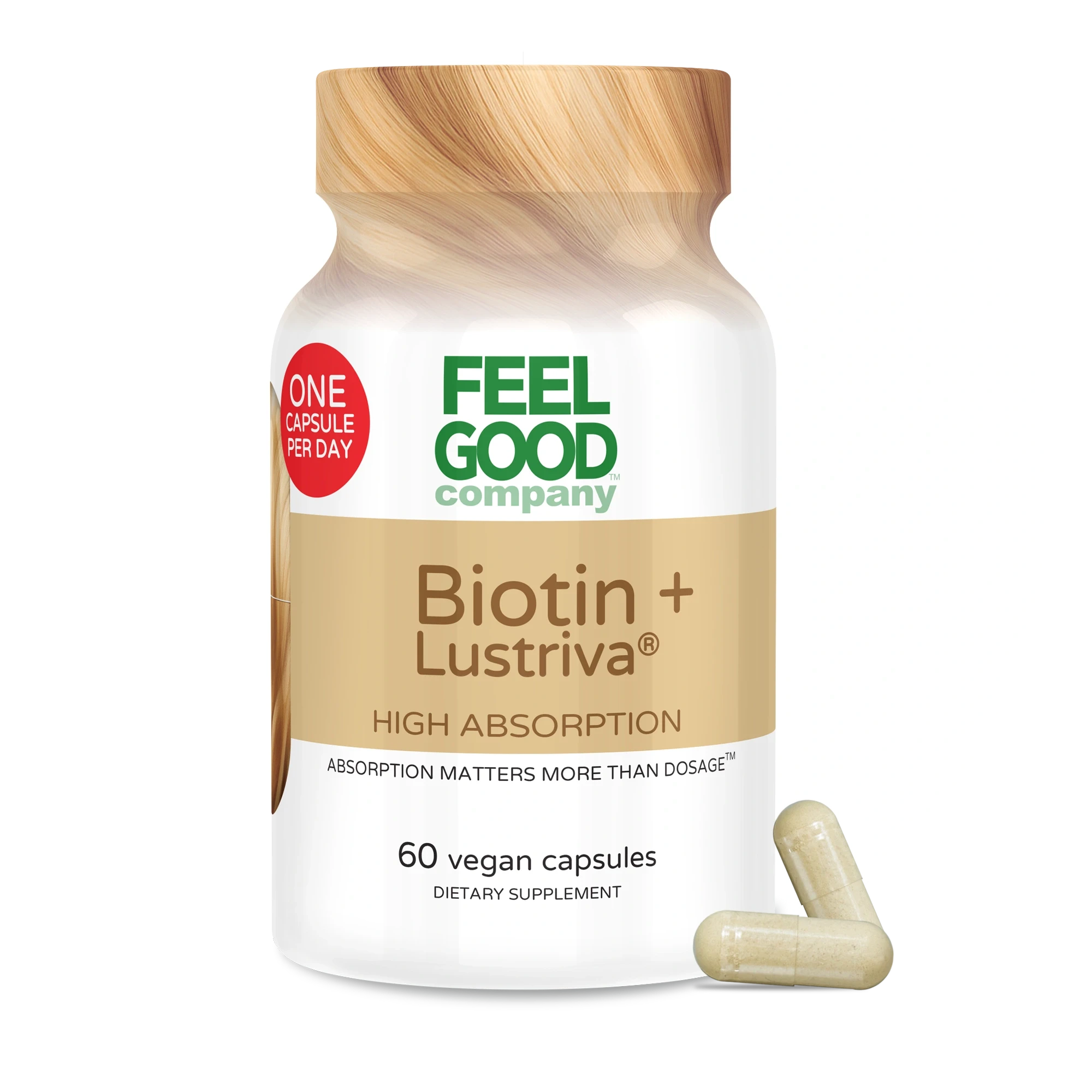 Biotin + Lustriva® High Absorption (60 Vegan Capsules)