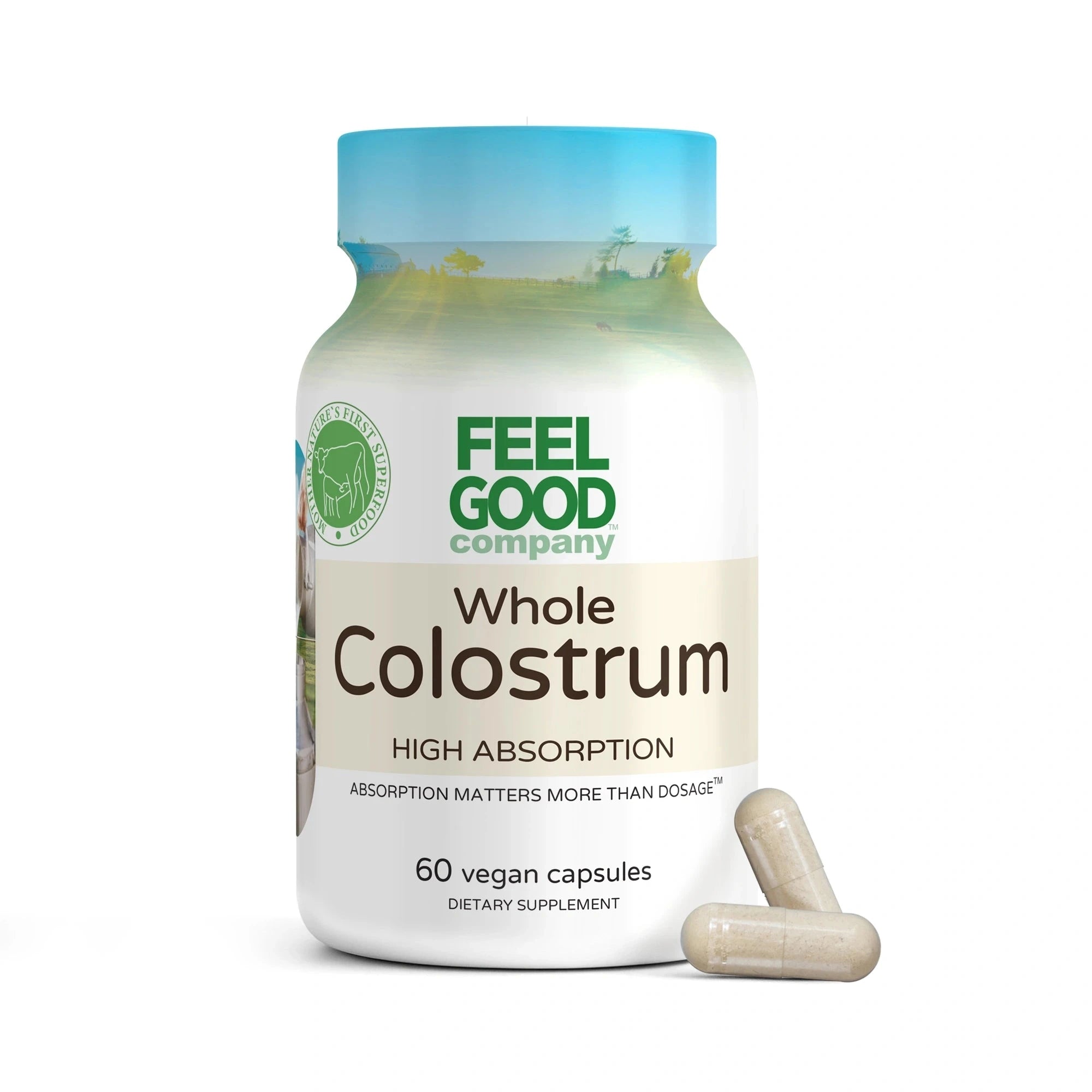 Colostrum + Ginger – 60 Vegan Capsules Capsule FeelGood Company™