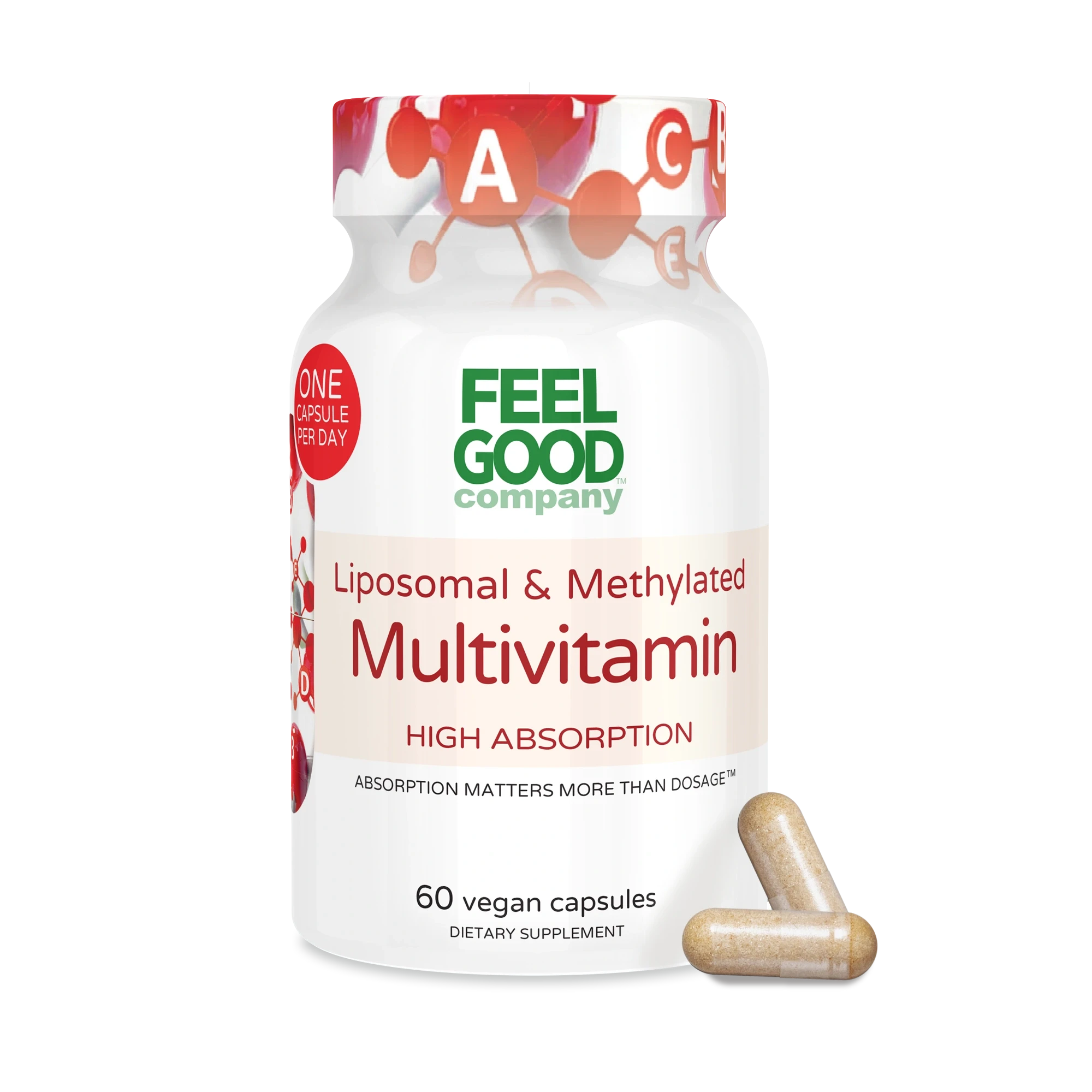 Liposomal & Methylated Multivitamin (60 Vegan Capsules) FeelGood Superfoods®