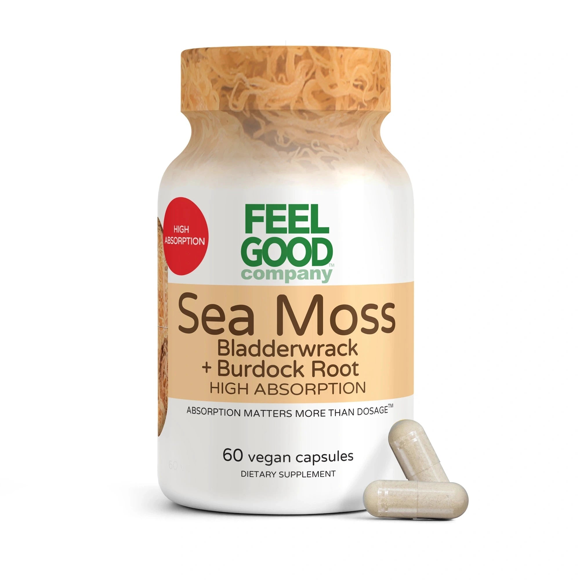 Sea Moss Complex – 60 Vegan Capsules Capsule FeelGood Company™