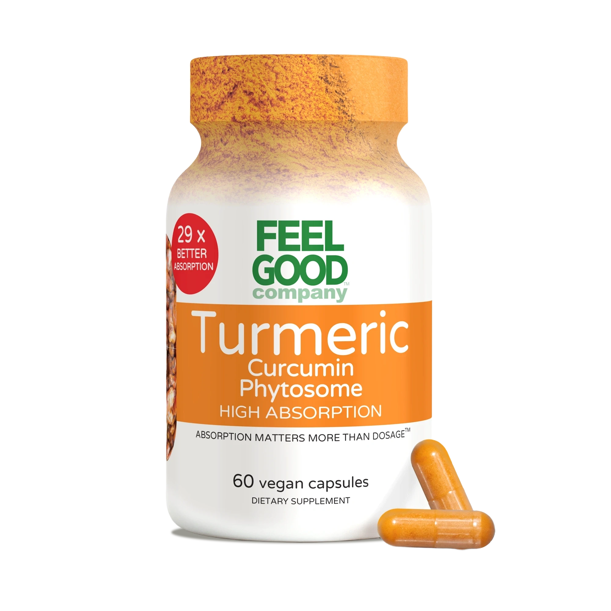 Turmeric Curcumin Phytosome™ (60 Capsules) Capsule FeelGood Superfoods®
