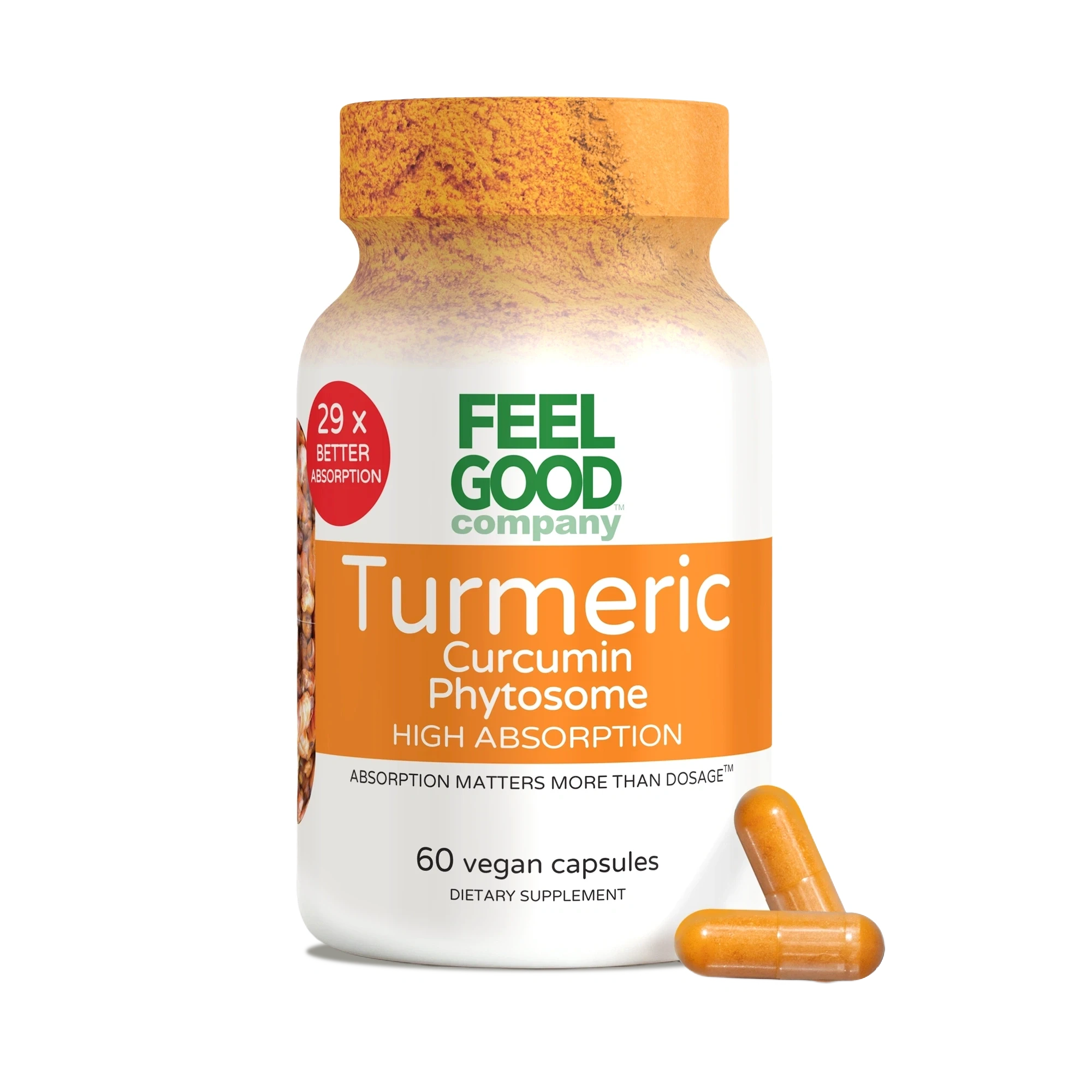 Turmeric Curcumin Phytosome™ (60 Vegan Capsules) Capsule FEELGOOD Company™
