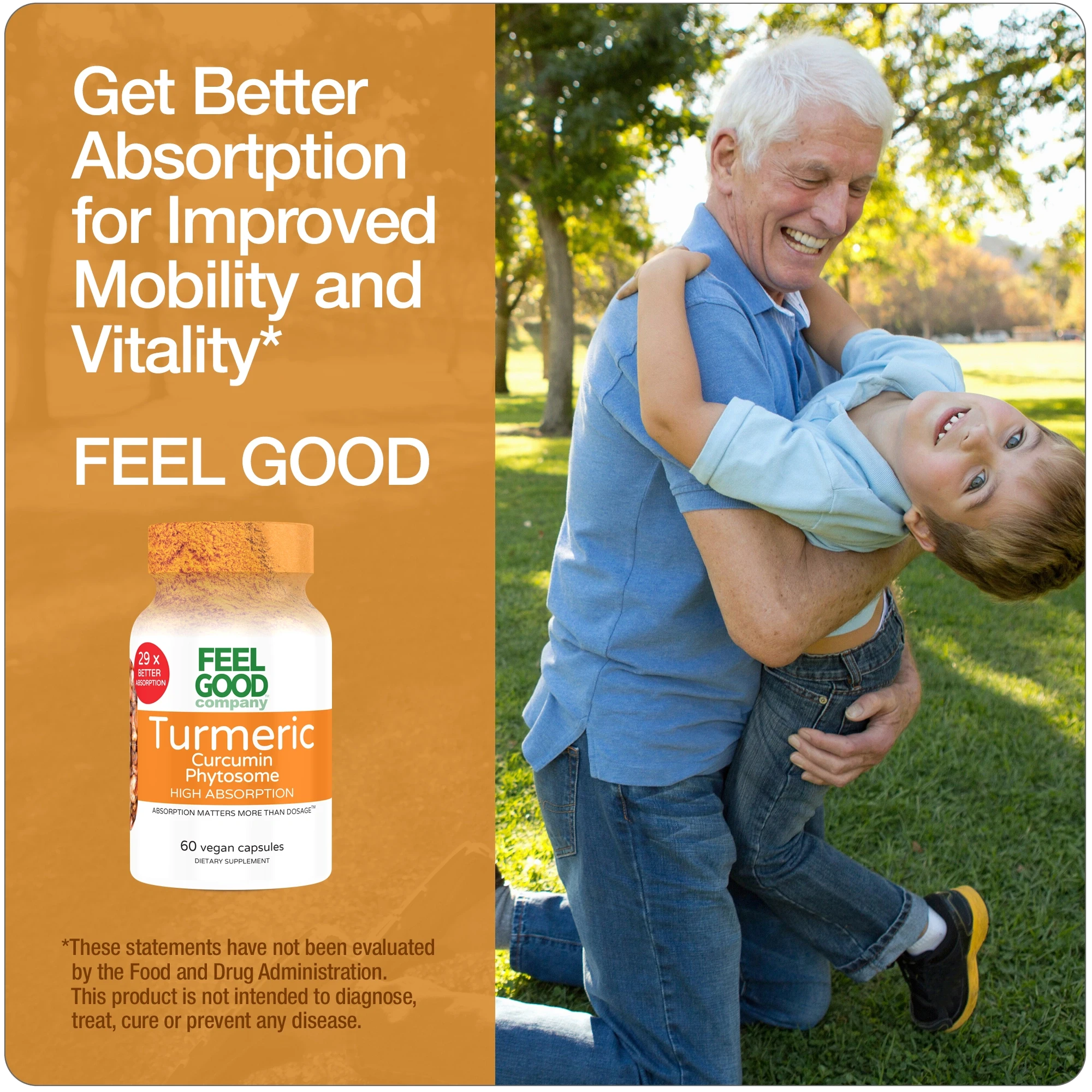 Turmeric Curcumin Phytosome™ (60 Vegan Capsules) Capsule FEELGOOD Company™