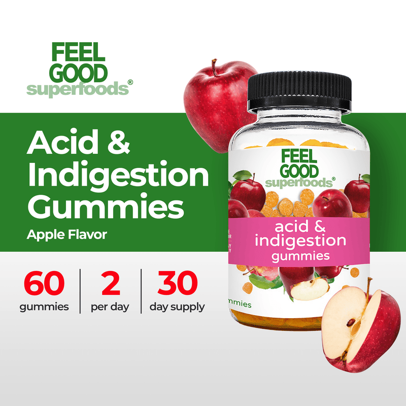 Acid & Indigestion (60 Gummies) Superfood Gummies FeelGood Superfoods®