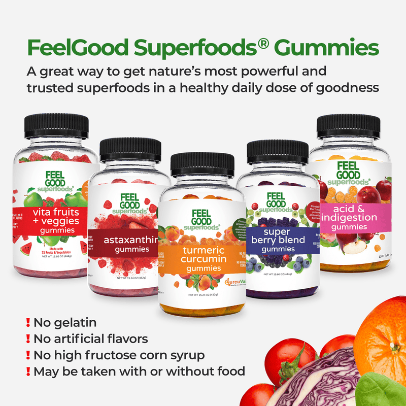 Acid & Indigestion (60 Gummies) Superfood Gummies FeelGood Superfoods®