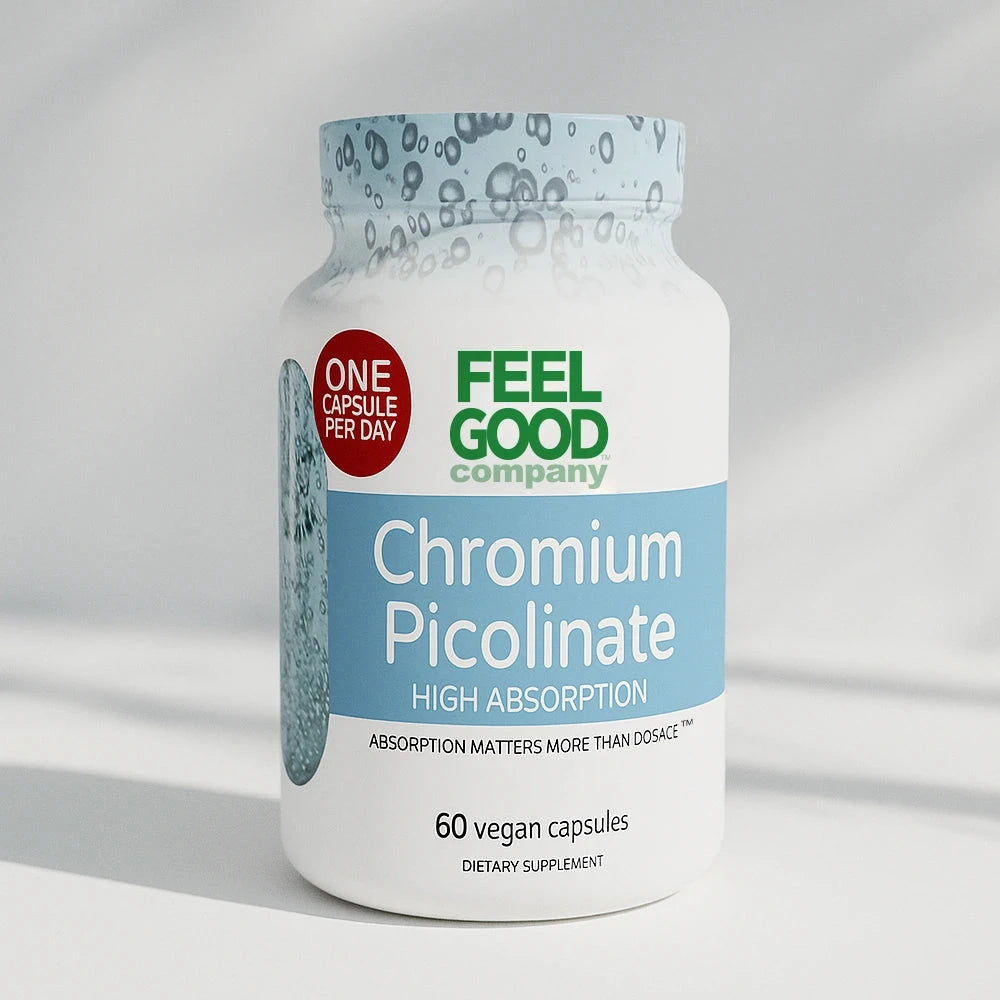 Chromium Picolinate – 60 Vegan Capsules Capsule FeelGood Company™