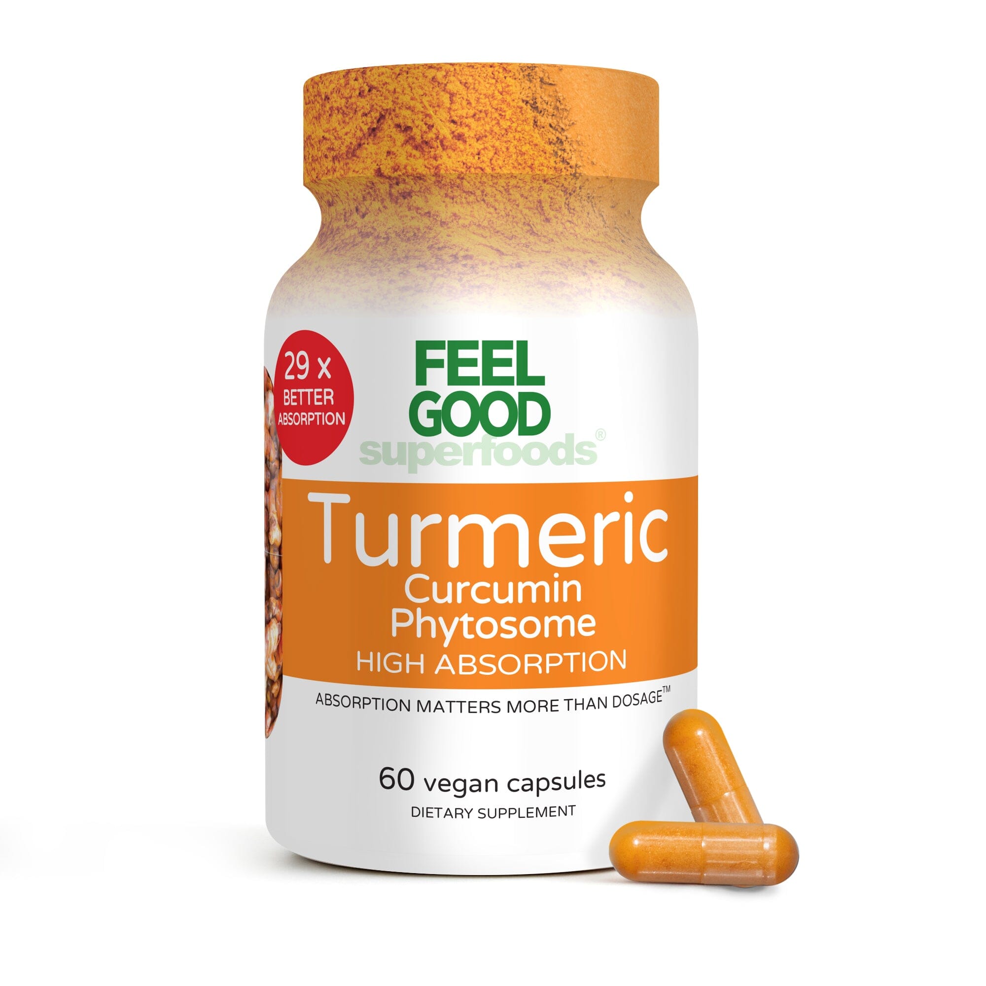 Turmeric Curcumin Phytosome™ (60 Capsules) Capsule FeelGood Superfoods®