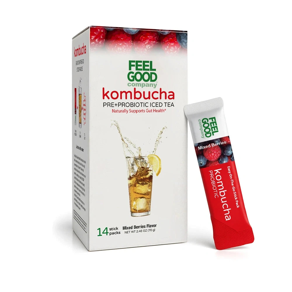 Kombucha Iced Tea (14 stick packs) Edible Flowers & Herbal Teas FeelGood Superfoods®