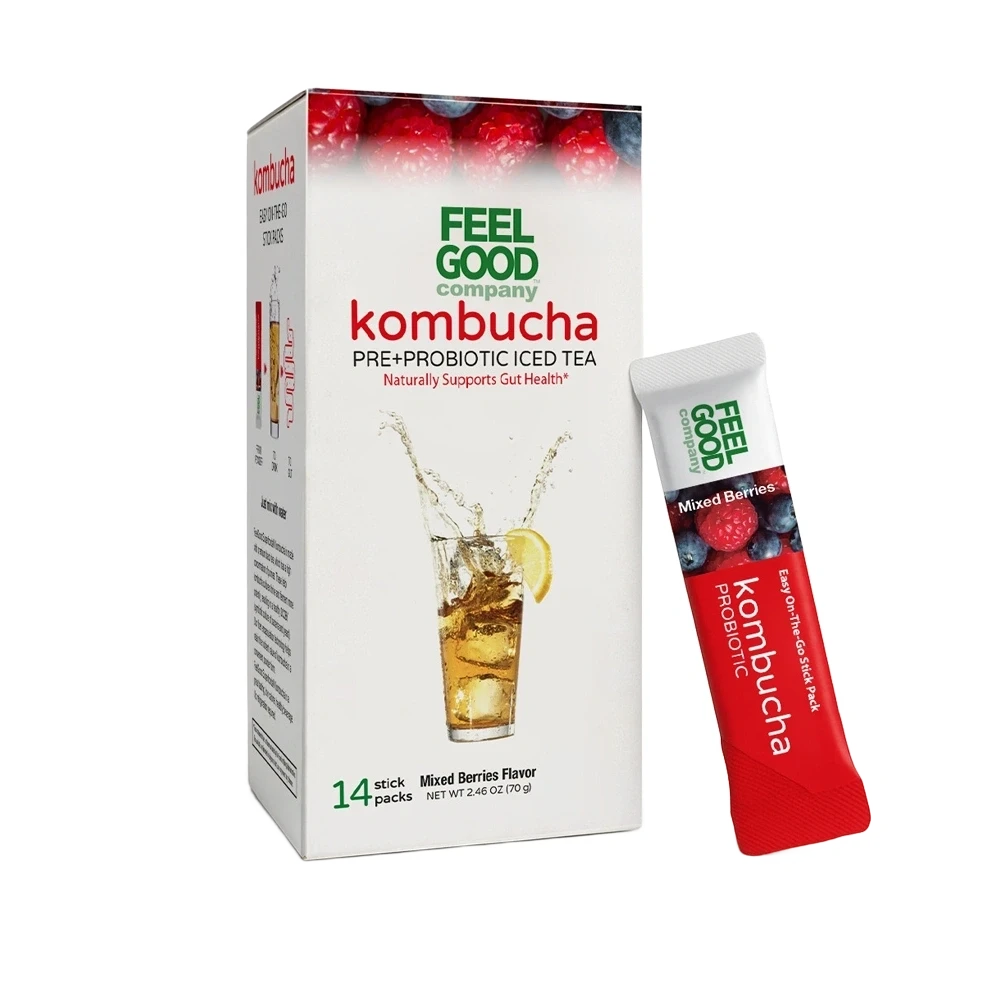 Kombucha Iced Tea (14 stick packs) Edible Flowers & Herbal Teas FeelGood Superfoods®