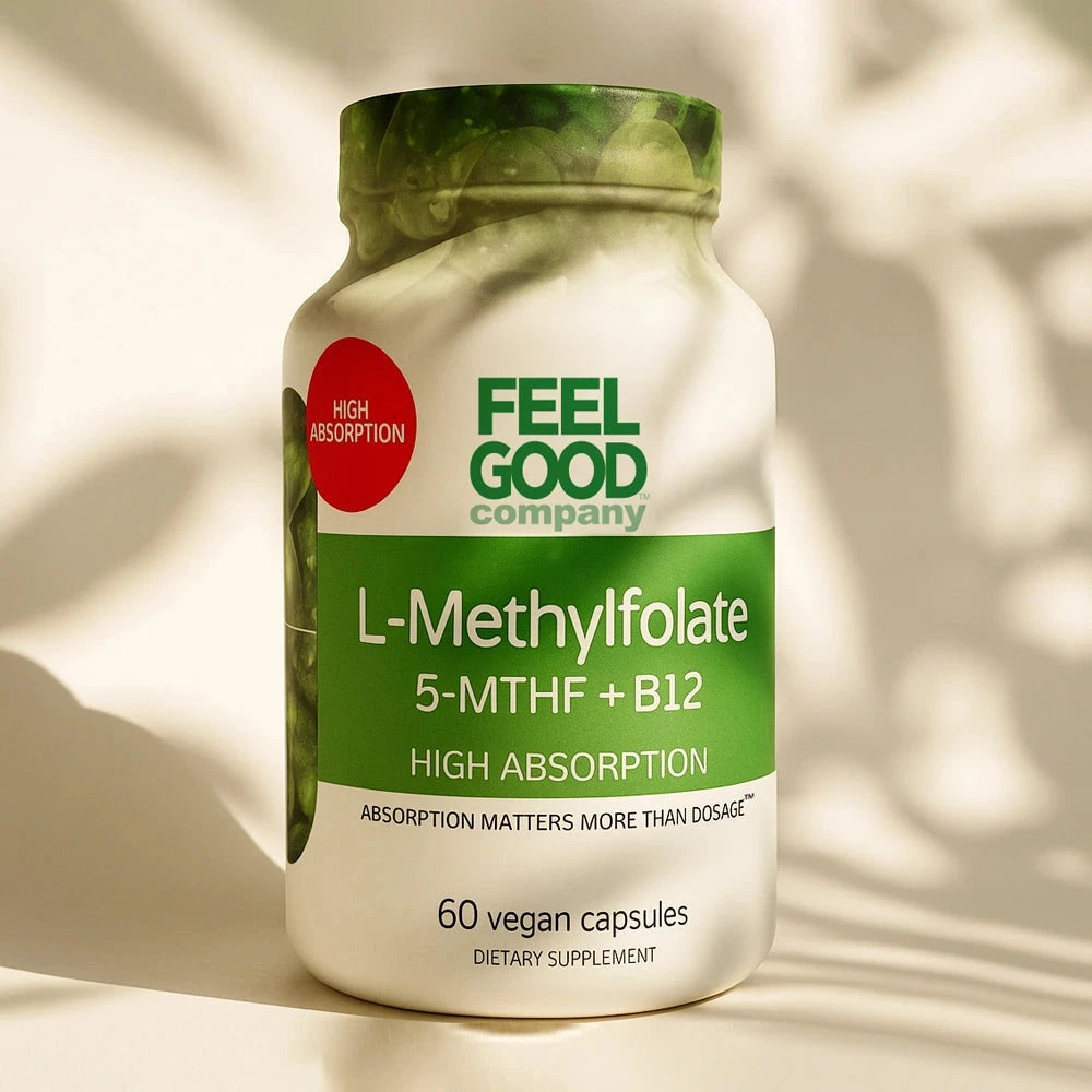 L-Methylfolate + Vitamin B12 - 60 Vegan Capsules Capsule FeelGood Company™