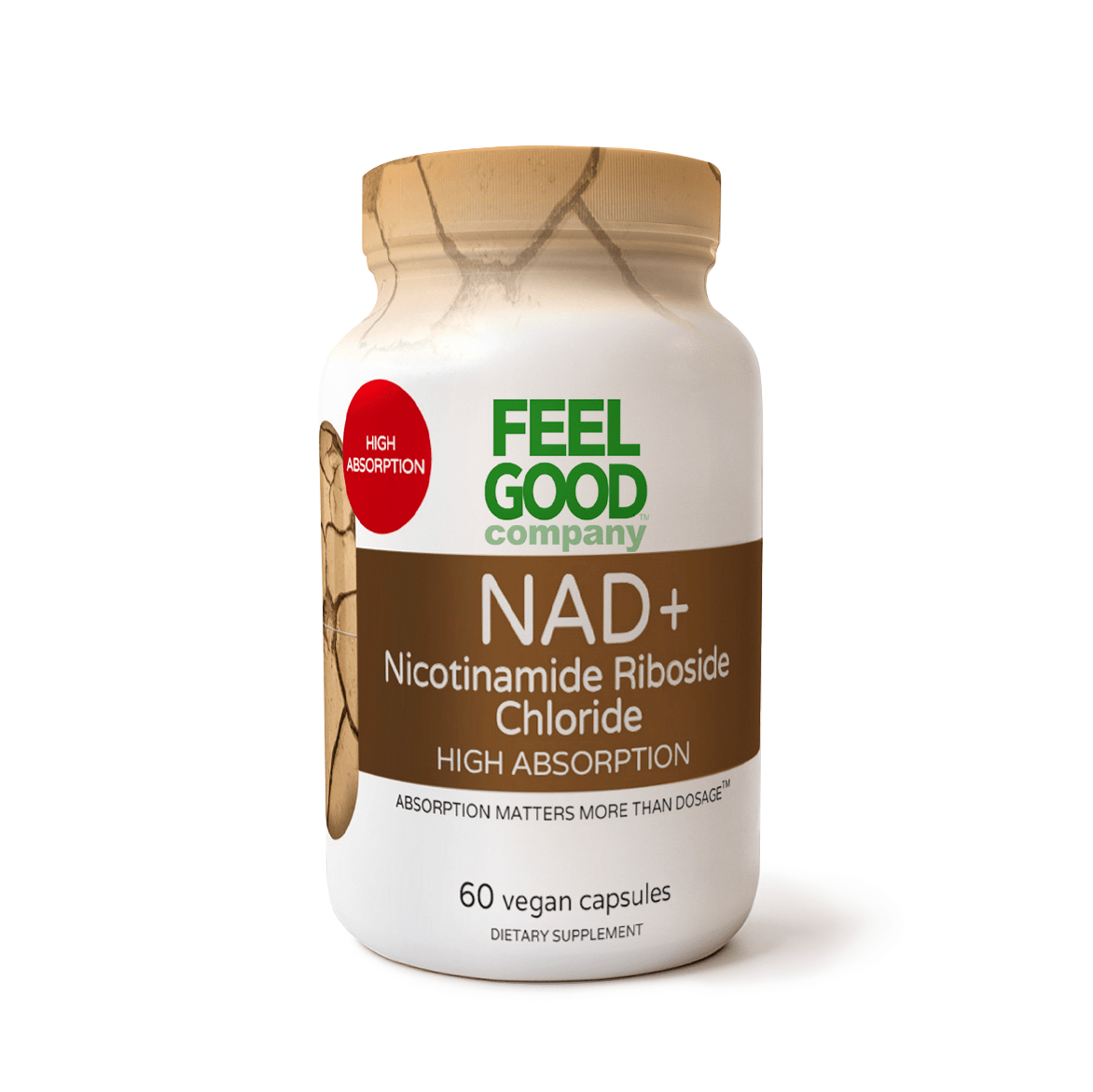 NAD+ Support (Nicotinamide Riboside + Ginger) – 60 Vegan Capsules Capsule FeelGood Company™