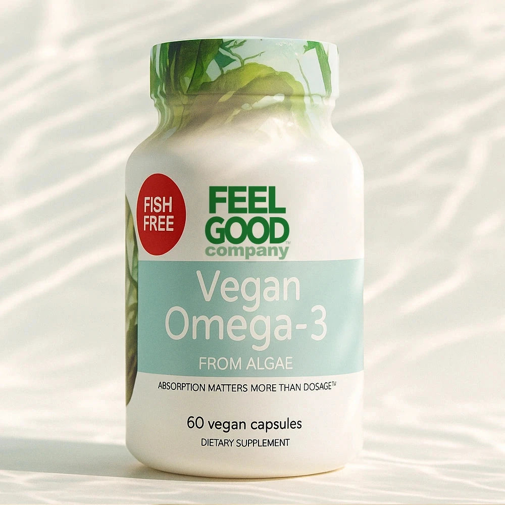 Vegan Omega-3 from Algae – 60 Vegan Capsules Capsule FeelGood Company™