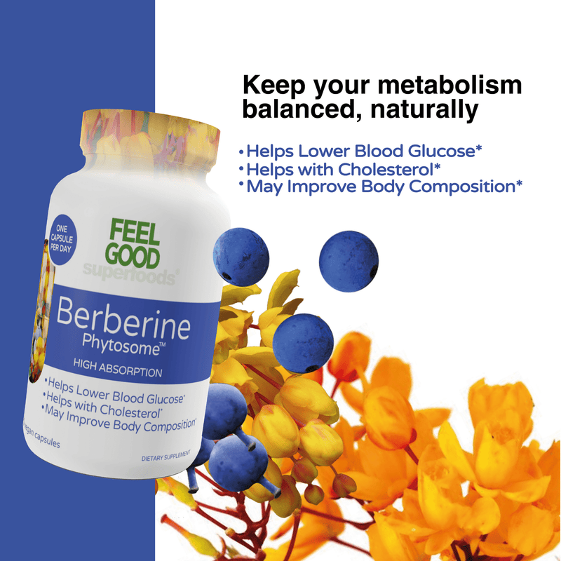 COMING SOON - Berberine Phytosome™ (60 Capsules) Organic Superfood Capsules FeelGood Superfoods